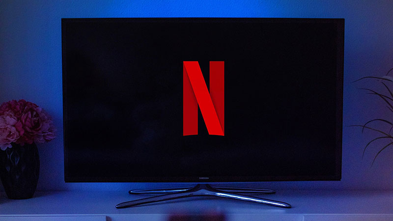 TV with Netflix logo